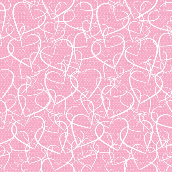 Hearts lace pattern — Stock Vector