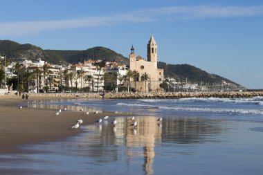 sitges şehrindeki kilise