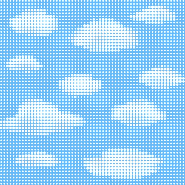 Nubes en el cielo azul — Vector de stock