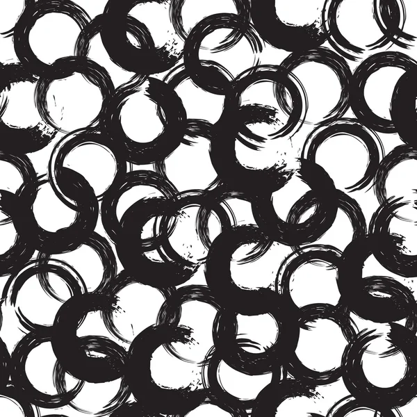 Schwarze Pinselkreise — Stockvektor