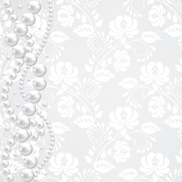 Lace fabric background — Stock Vector