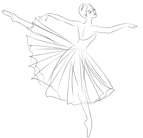 Ballerina — Vettoriale Stock