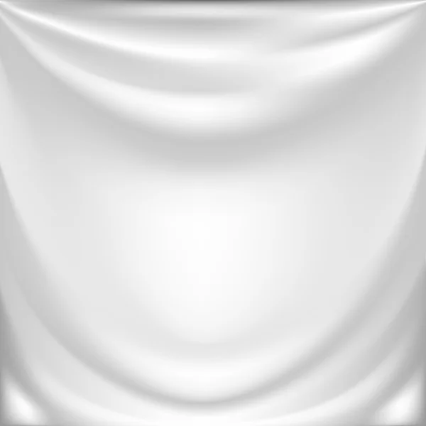 Cortina de seda blanca — Vector de stock