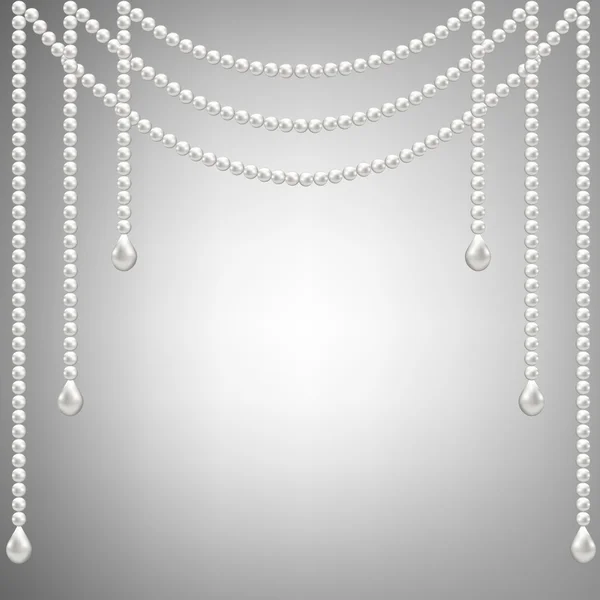 Pearl necklace — Stock Vector