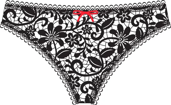 Black lace lingerie — Stock Vector