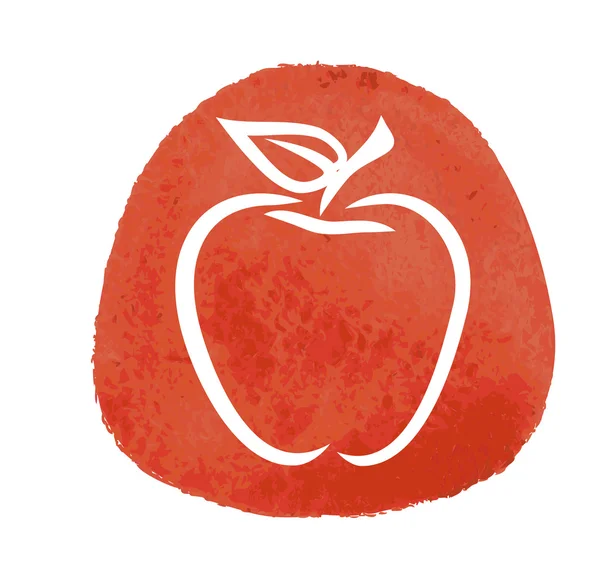 Boceto de manzana roja — Vector de stock