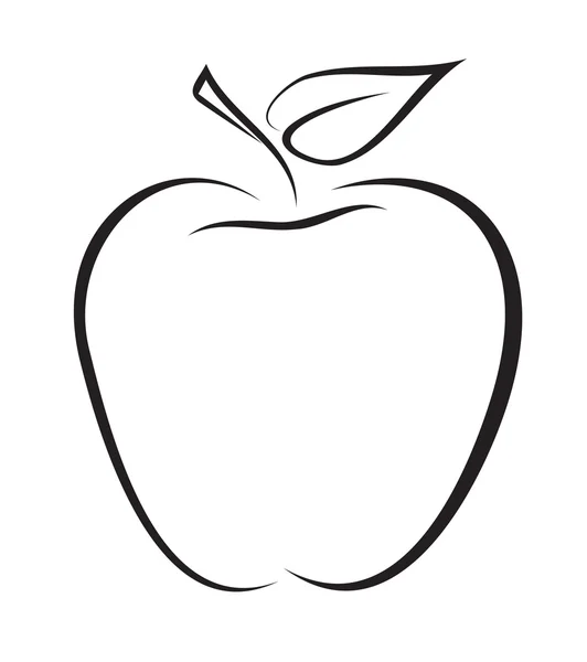 애플의 스케치 — 스톡 벡터