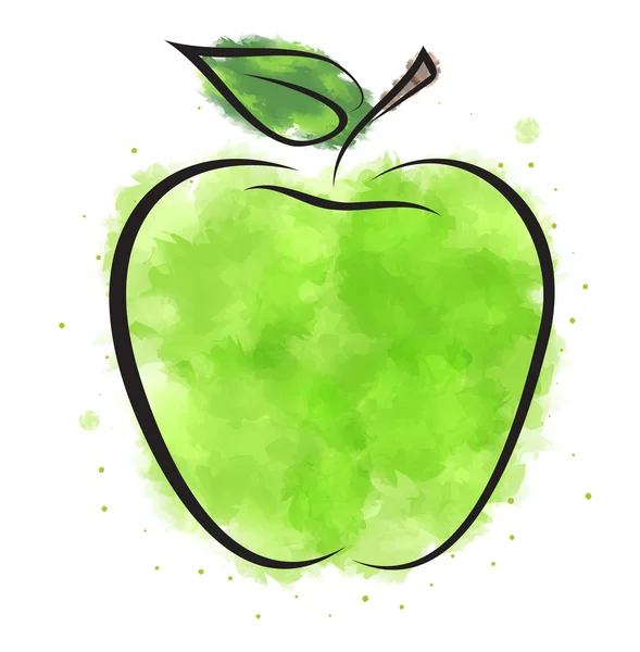 Groene appel — Stockvector