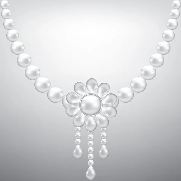 Pearl necklace — Stock Vector