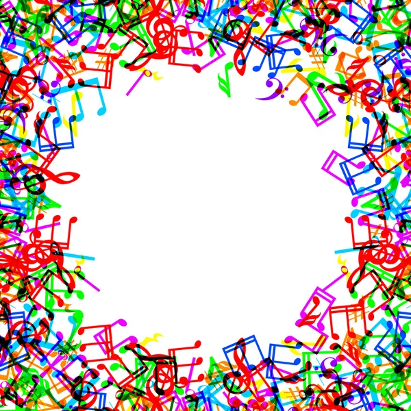 Notes de musique bordure cadre — Image vectorielle