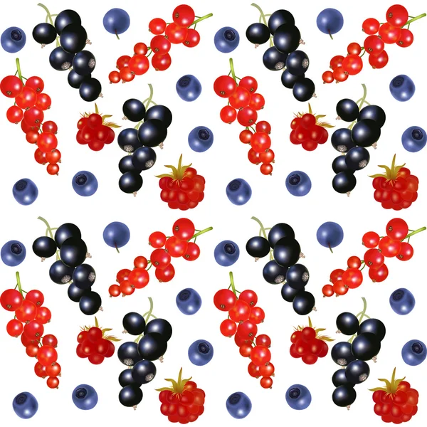 Seamless background with berries — Stock Vector