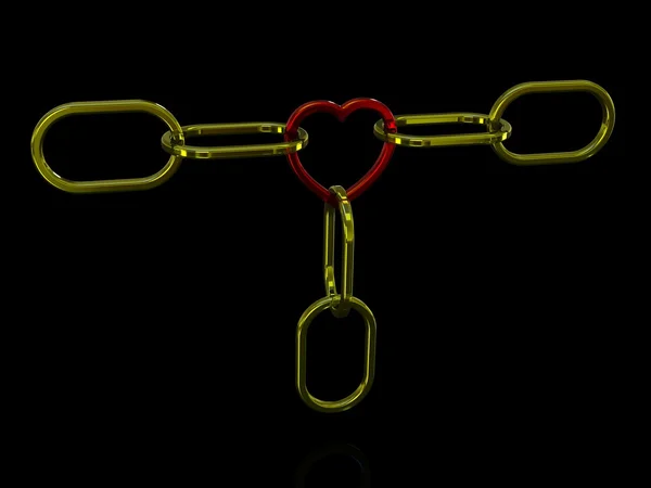 Heart chain — Stock Photo, Image