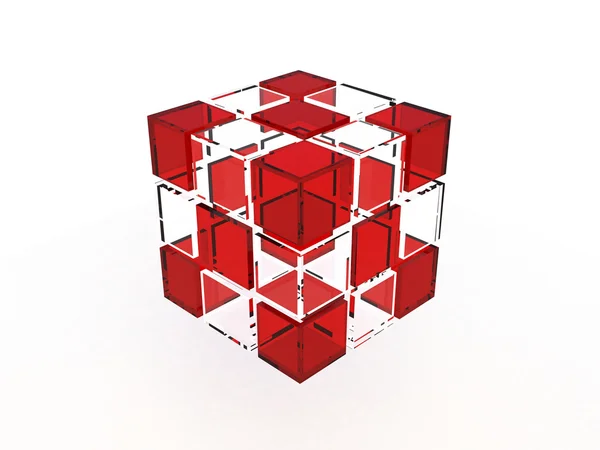 Cube en verre massif — Photo