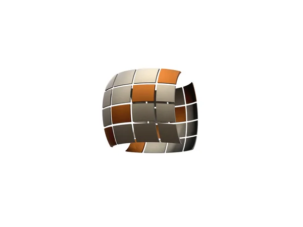 Abstract 3d sphere ball logo — Stock Photo, Image