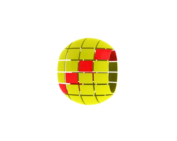 Abstrato 3d bola esfera logotipo — Fotografia de Stock