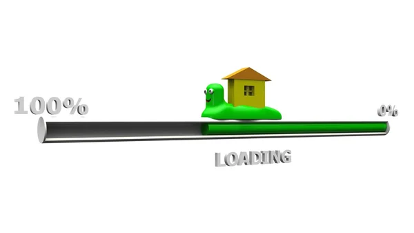 Slug loading 3d background — Stock Photo, Image