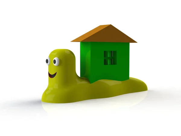 Slug house 3d astratto — Foto Stock