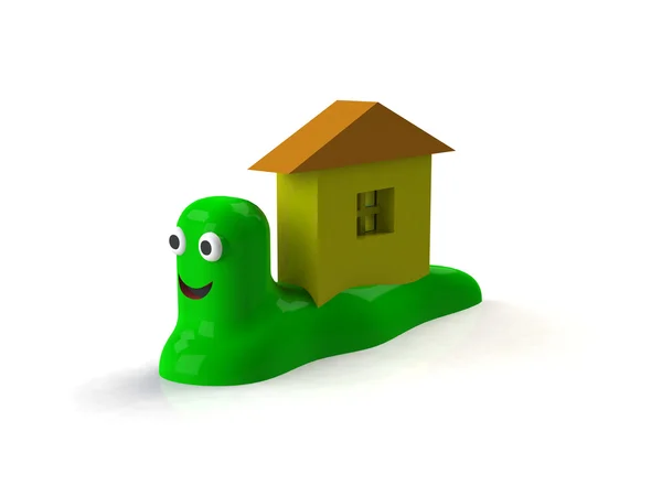 Slug house 3d astratto — Foto Stock