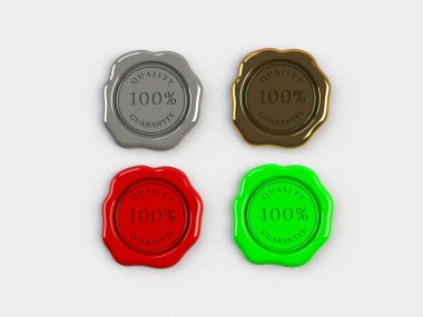 beyaz zemin üzerinde mum mühür