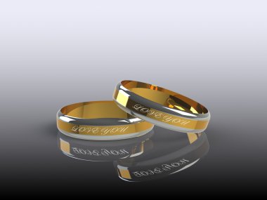 Alyanslar beyaz arkaplanda