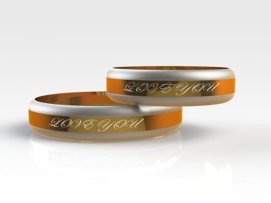 Alyanslar beyaz arkaplanda