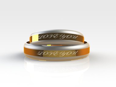 Alyanslar beyaz arkaplanda