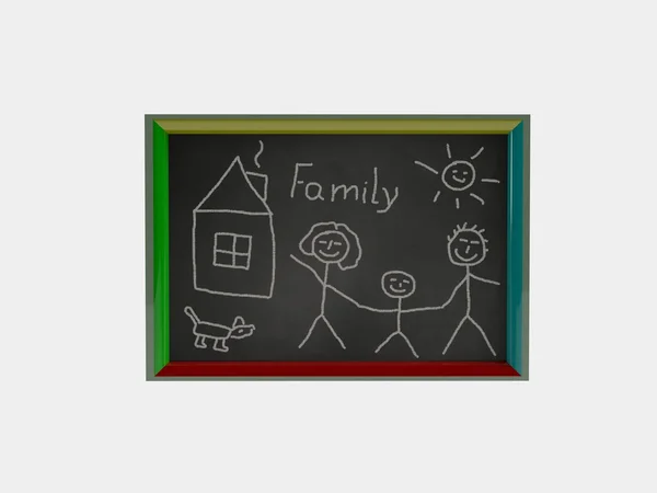 Black board on a white background — Stock Photo, Image