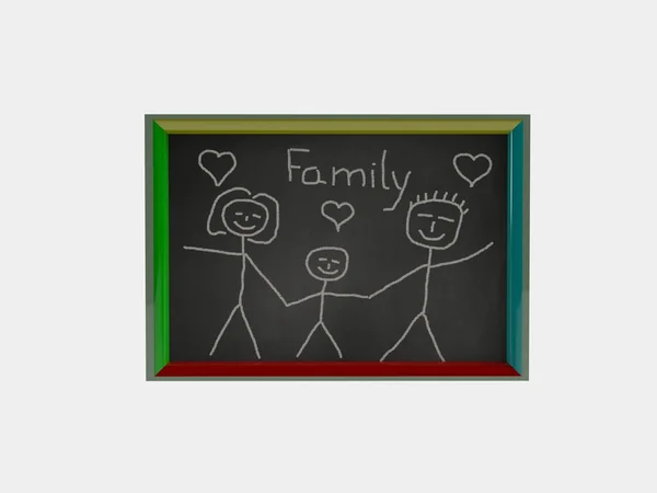 Black board on a white background — Stock Photo, Image