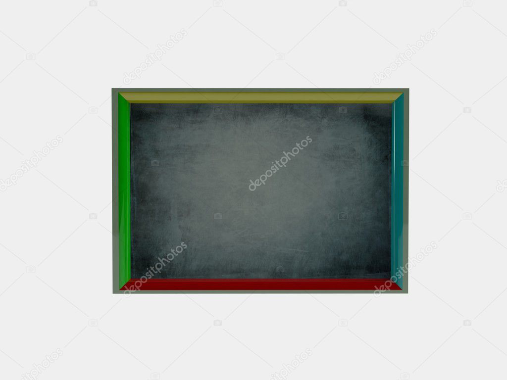 Black board on a white background