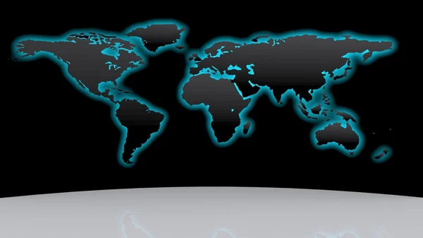 3D svět Globus ikona — Stock fotografie