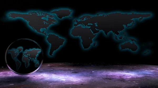 3D svět Globus ikona — Stock fotografie