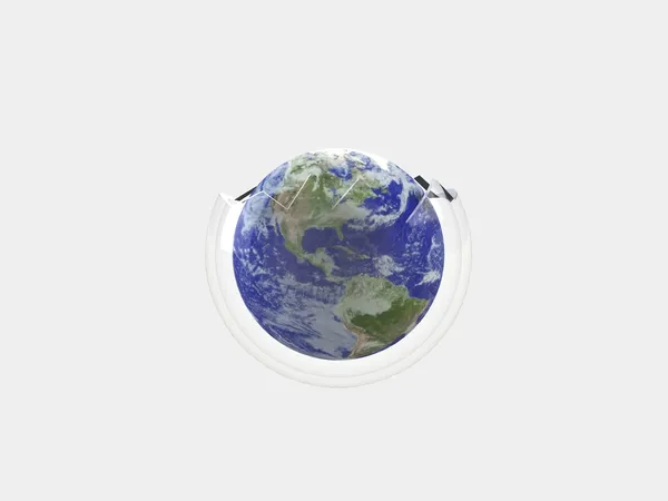3d globo icona astratta — Foto Stock