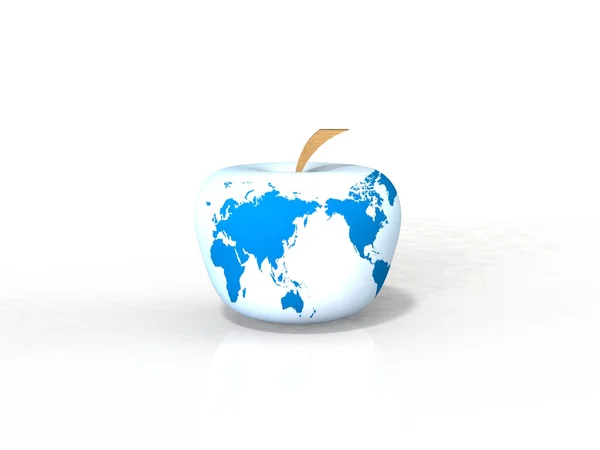 3d world apple icon — Stock Photo, Image
