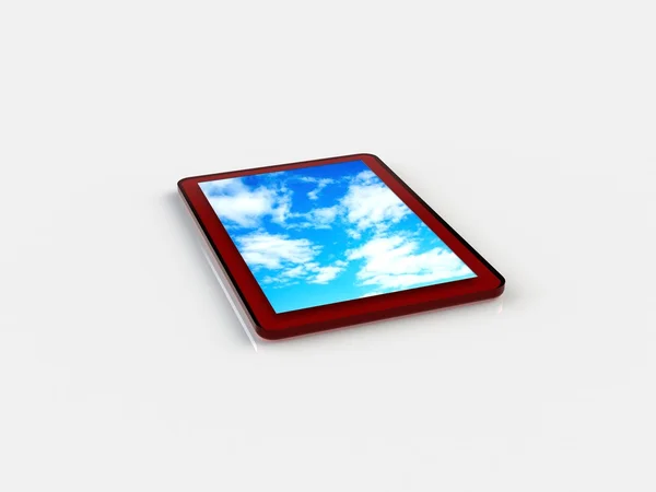 흰색 바탕에 태블릿 컴퓨터 (pc) — 스톡 사진
