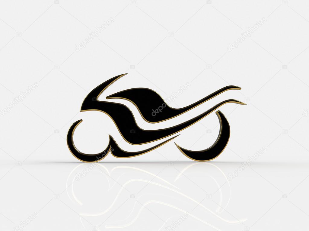 resumo de moto de corrida em um fundo branco stock photo