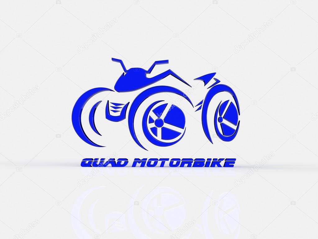 Quad bike on a white background