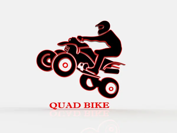 Quad bike on a white background — Stock Photo, Image