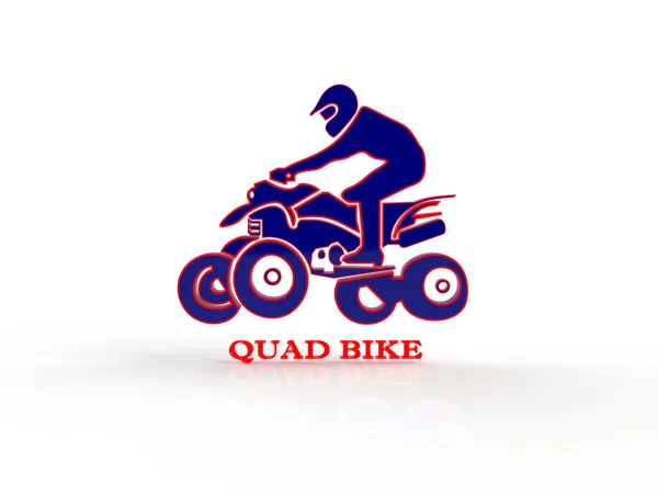 Quad bike on a white background — Stock Photo, Image