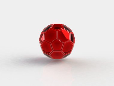 beyaz zemin üzerinde parlak futbol topu