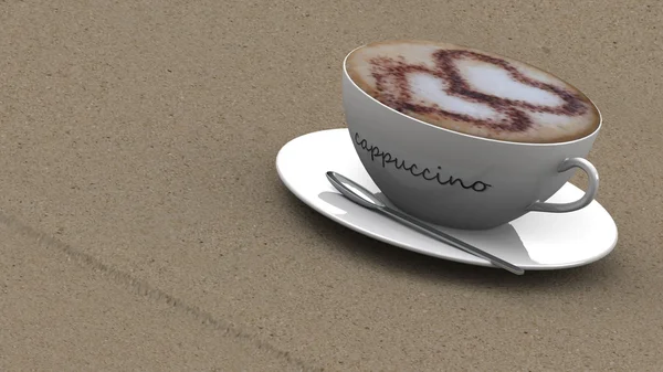 Cappuccino Kaffeetasse — Stockfoto