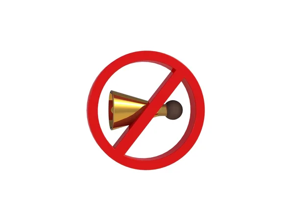 Prohibition sign ban honking — Stock Photo, Image