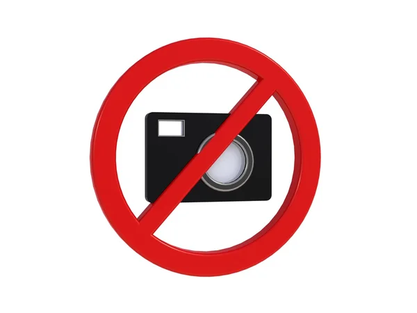 Prohibition sign ban on taking pictures — Stock Photo, Image