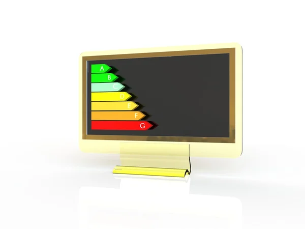 3D LCD TV - Energieffektivitet - Stock-foto