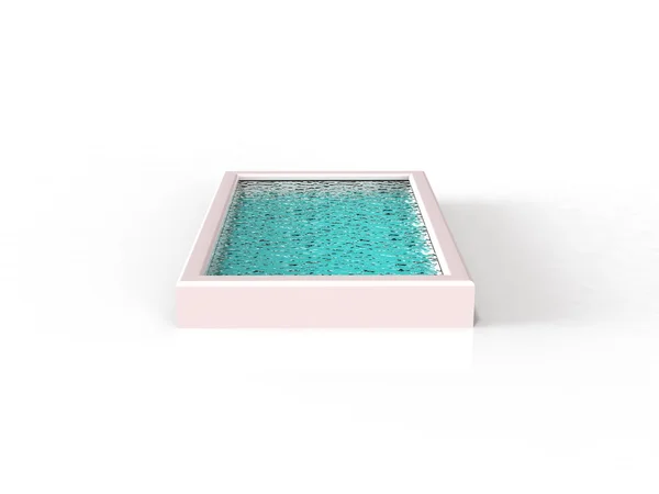 En pool. 3D utsmält illustration. isolerad på vit — Stockfoto