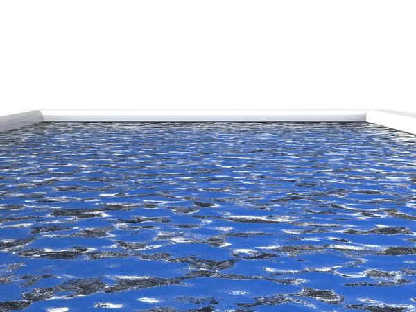 Uma piscina de natação. Ilustração 3D renderizada. Isolado em branco Fotos De Bancos De Imagens