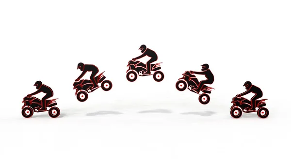 Quad bike on a white background — Stock Photo, Image