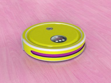 Robot elektrikli süpürge 3d render