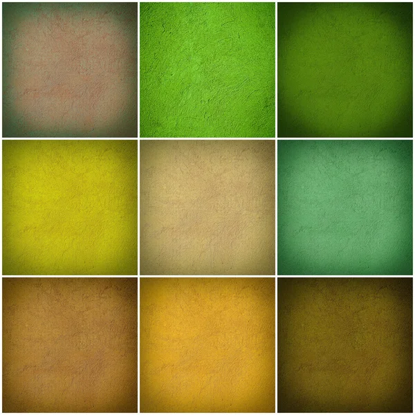 Conjunto de collage de pared de diferentes colores — Foto de Stock