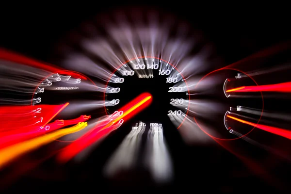 Car panel instrument speedometer and tachometer — Stock Photo, Image