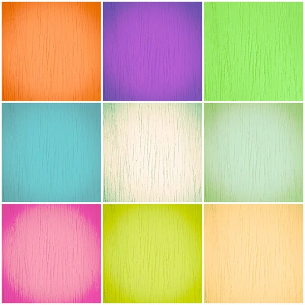 Sada různých barevné zdi koláž — Stock fotografie